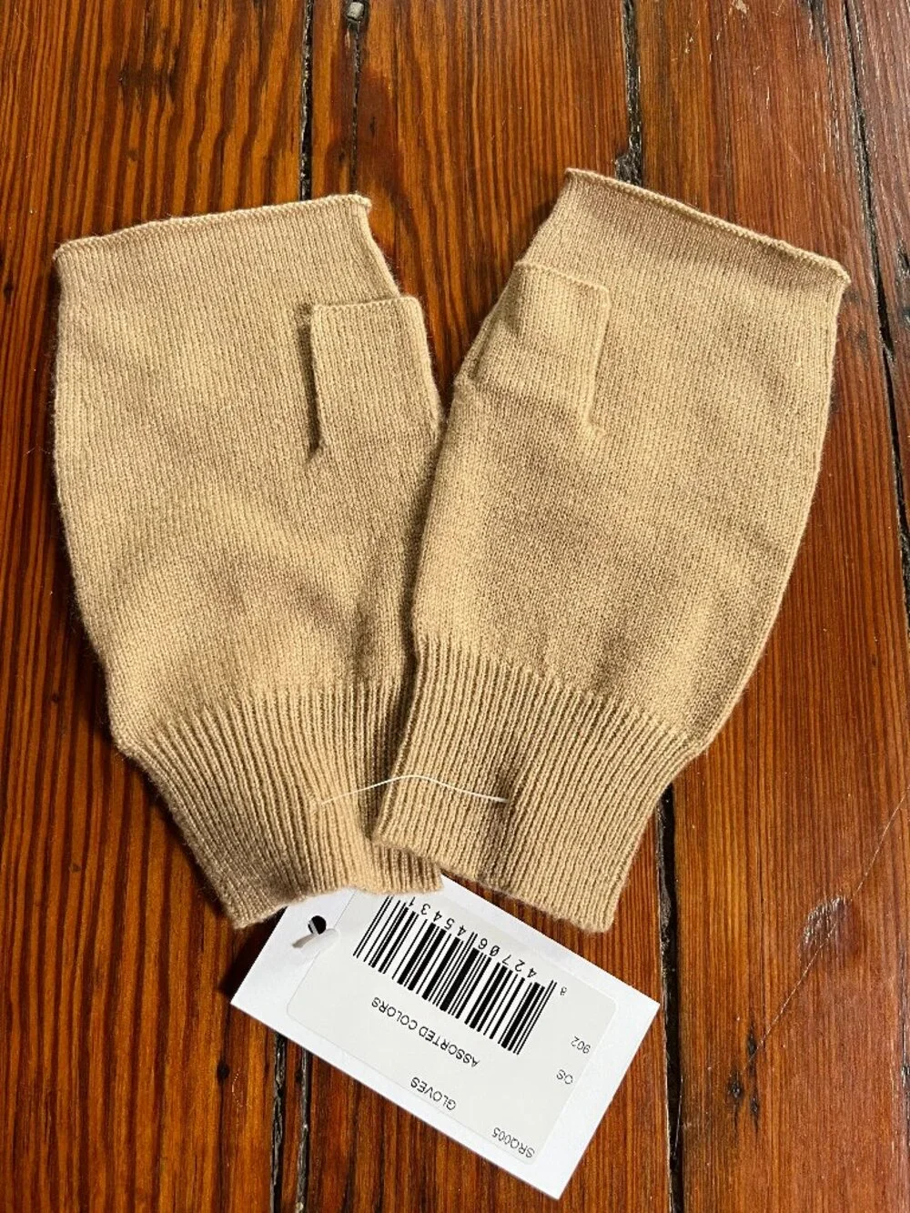 Camel Wool Fingerless Gloves – NWT | Thin Knit